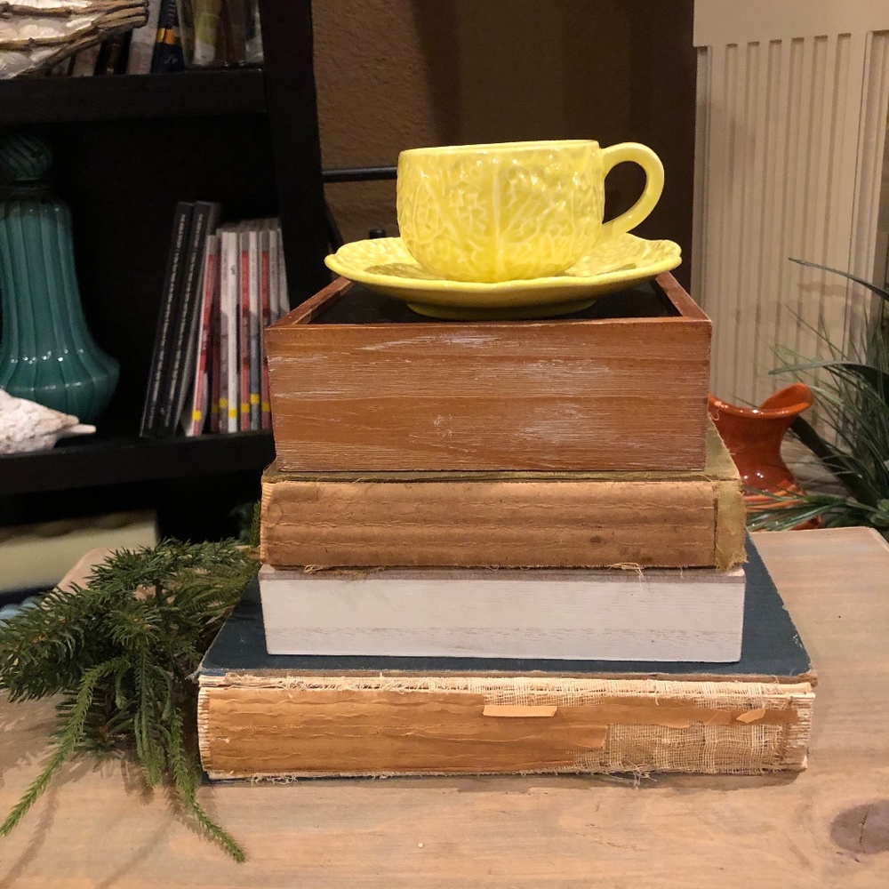 Vintage Secla Cabbage Leaf Teacup and Saucer Set